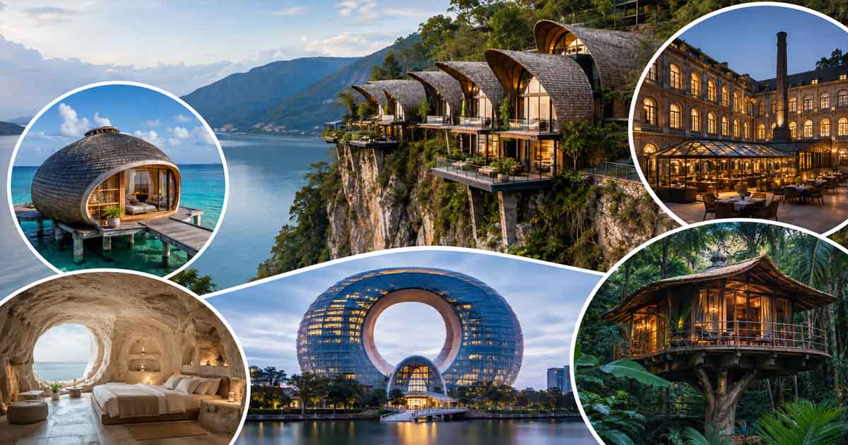 Hotel dengan Desain Paling Unik yang Membuat Traveler Terpesona